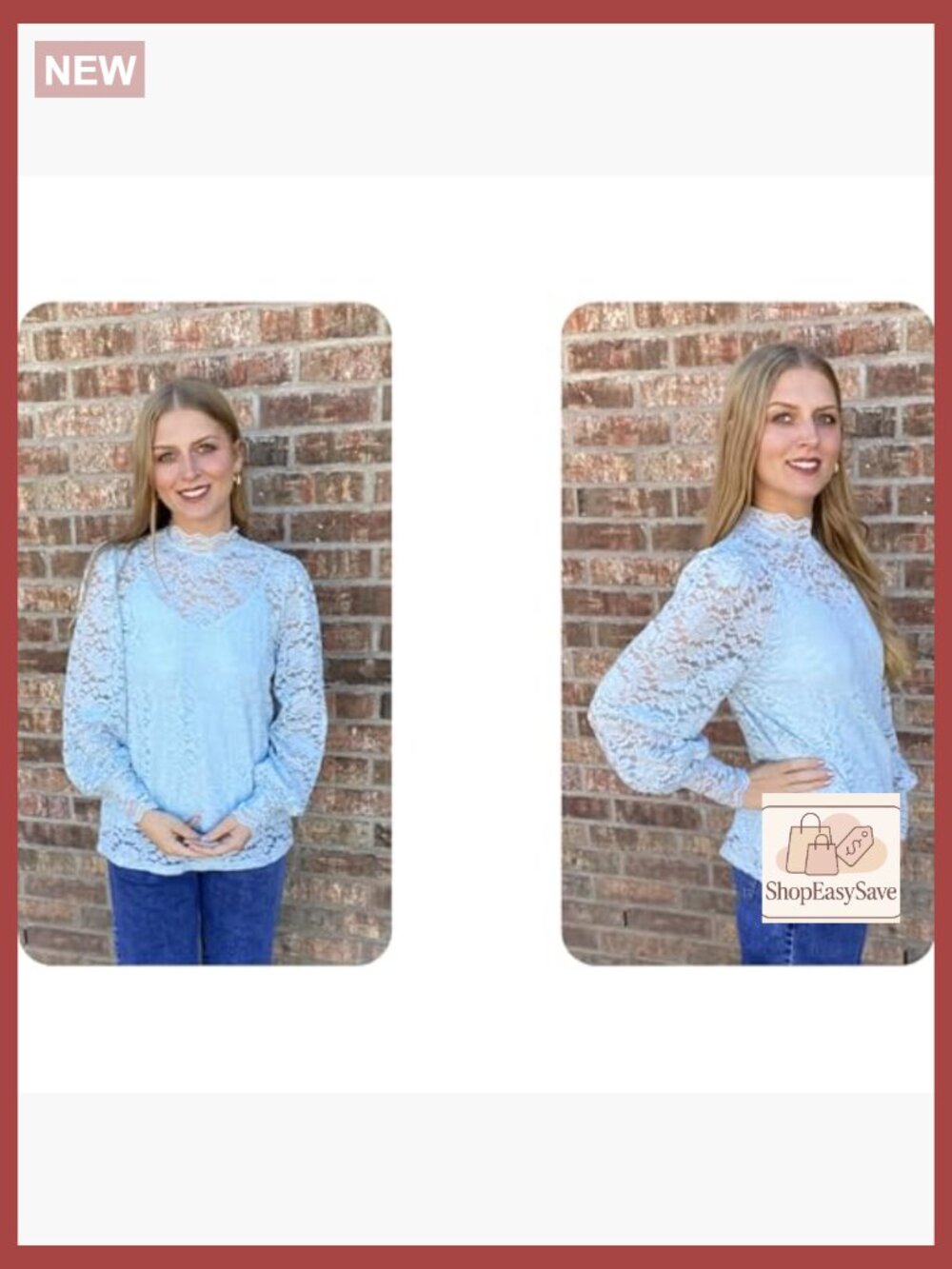 Sheer Lace Long Sleeve Blouse Set Elegant Feminine Vintage Chic Dressy Casual - Picture 5 of 7